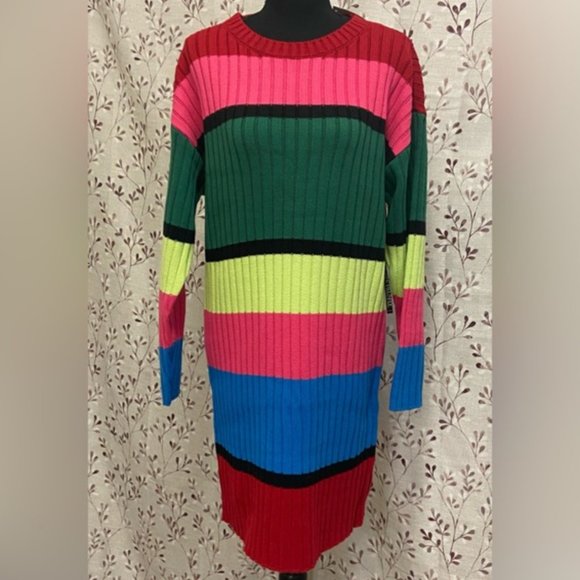 New York & Company - Striped Rib-Knit Sweater Dress (NWT) - Picture 2 of 5